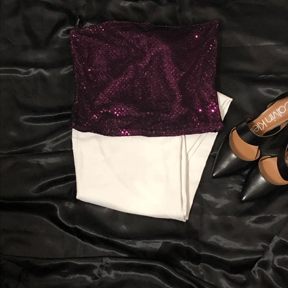 Forever21 Sequence Strapless Top Size L —#069 - Picture 3 of 8